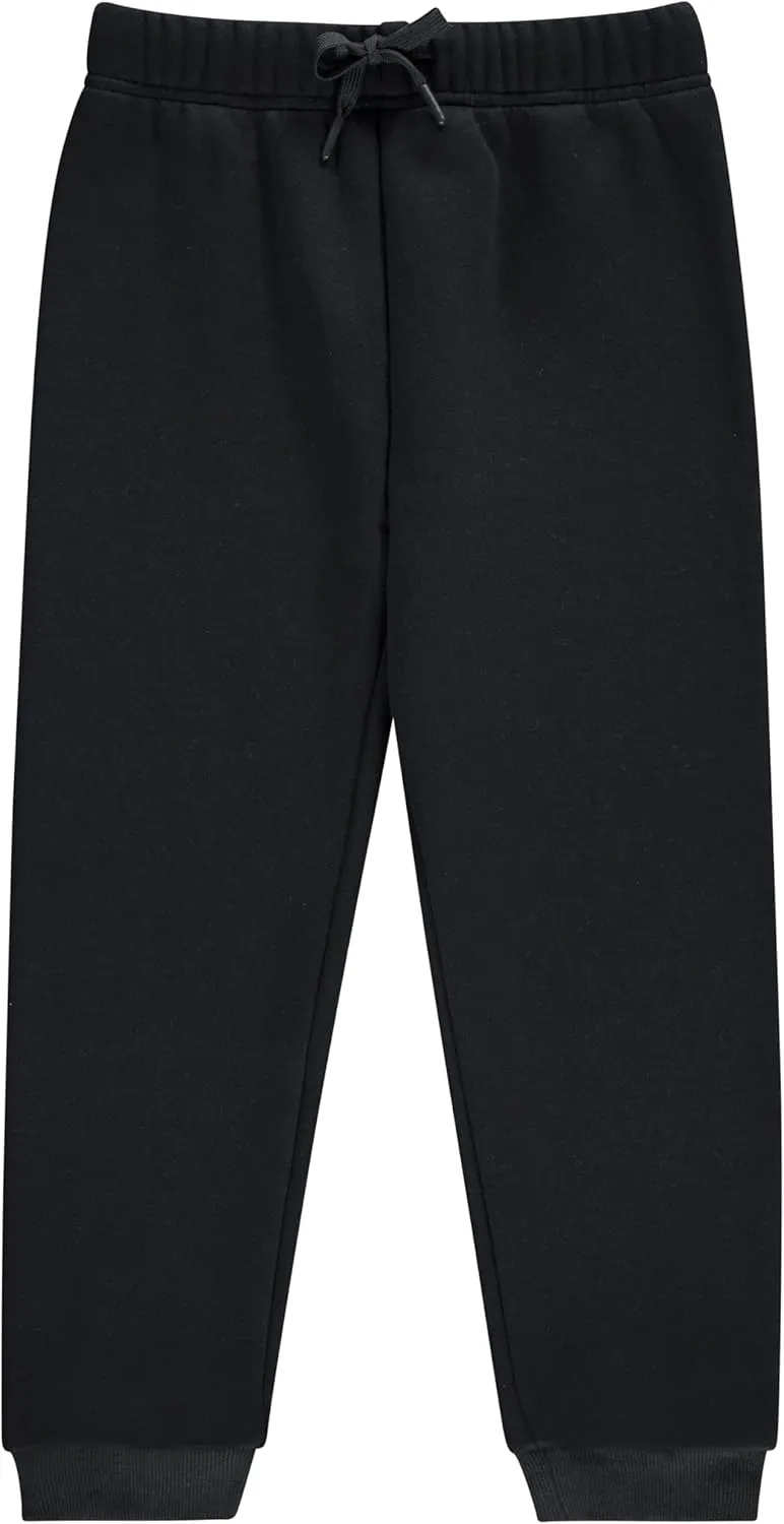 Girls' Cotton Blend Jogger Pants Set - Comfortable, Stylish, and Durable - Pack of 3 with Drawstring