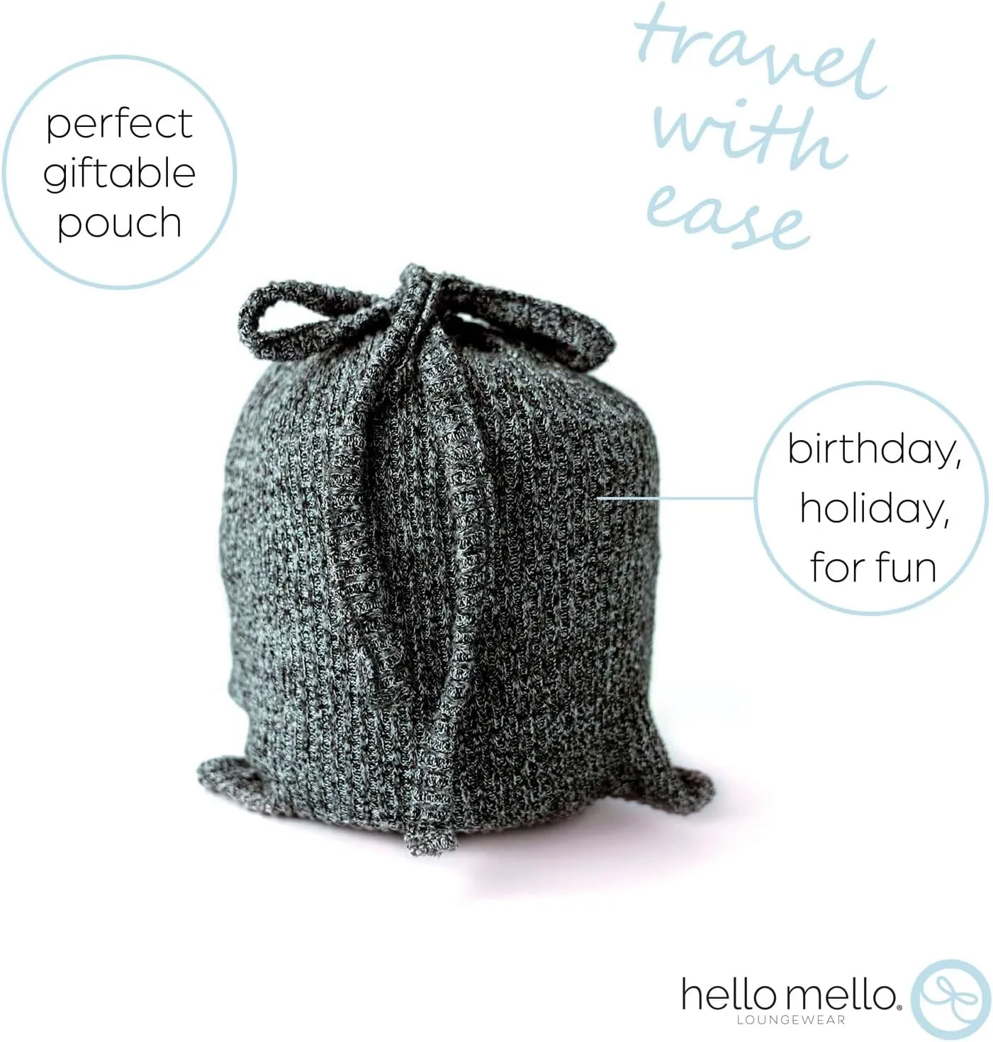 Hello Mello CuddleBlend Womens Lounge Comfortable Pajama Long Sleeve Top with Cowl Neck and Thumbholes