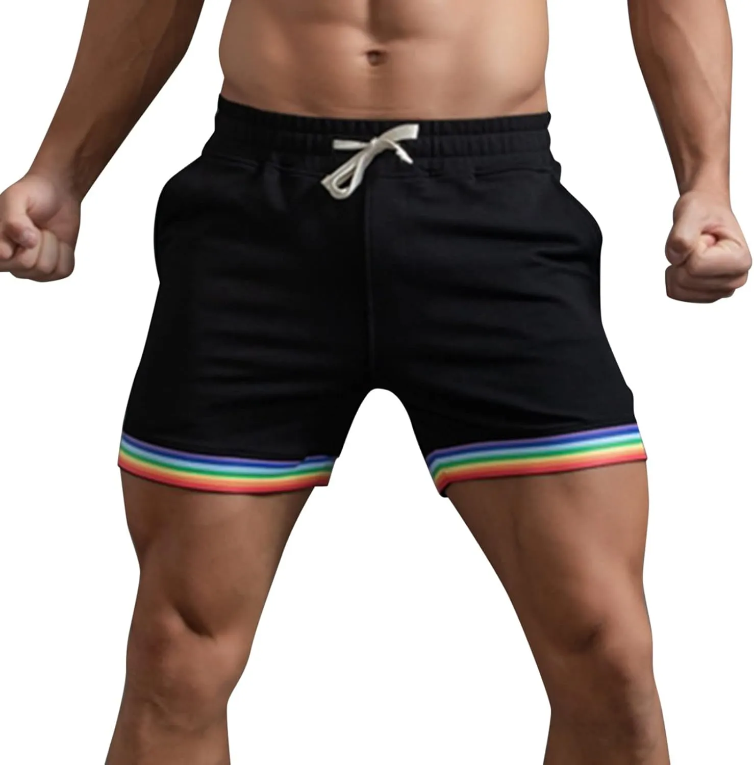Hiking Shorts Men Slim-Fit Elastic Beach Shorts Gym Basketball Lightweight Classic Regular Comfort Activewear Pants
