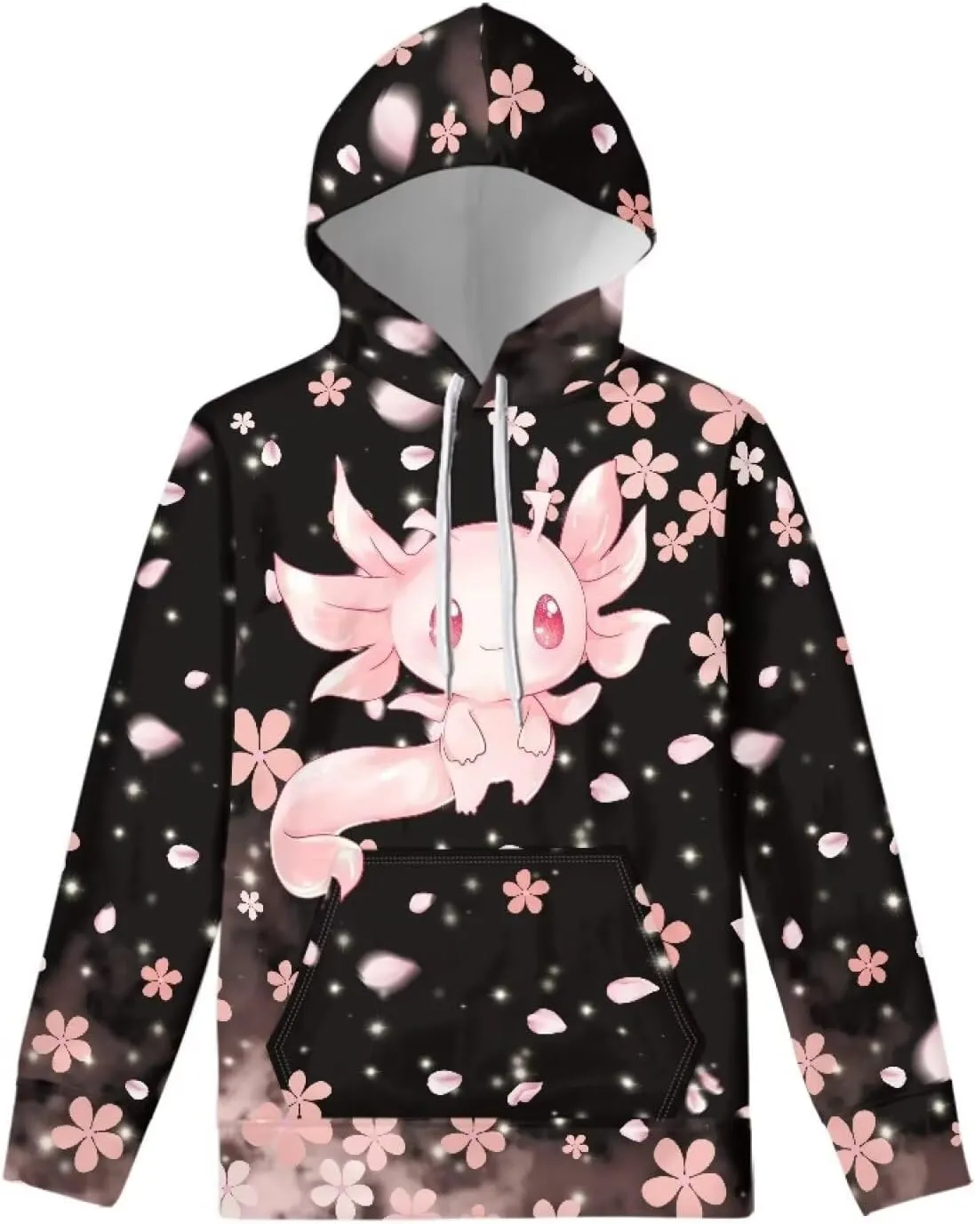 INSTANTARTS Women Girl Long Sleeve Hoodie Sweatshirts Loose Fit Comfortable Athletic Pullover Hooded Tops