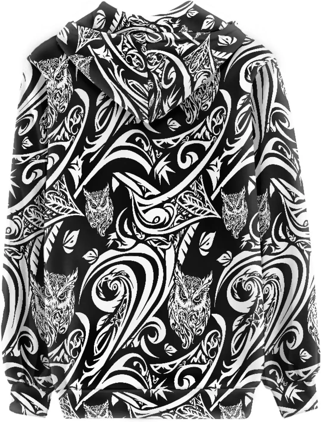 Irisjudy Womens Fall Jackets Hoodie with Pocket, Skulls,Island Flowers Zip Front Open Cardigan Hood Warm Outerwear XS-5XL