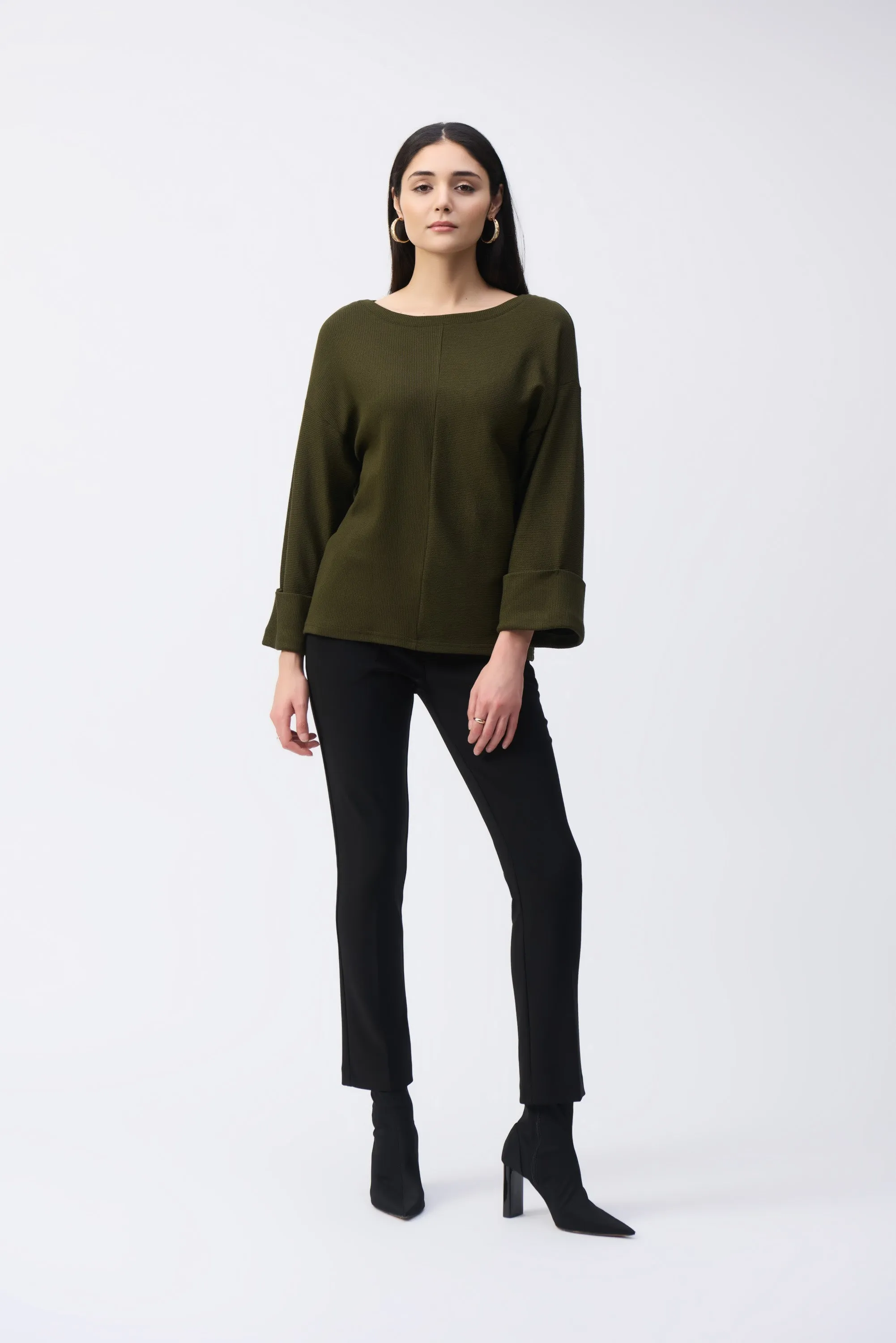 Joseph Ribkoff Women's Needle Rib Boxy Top