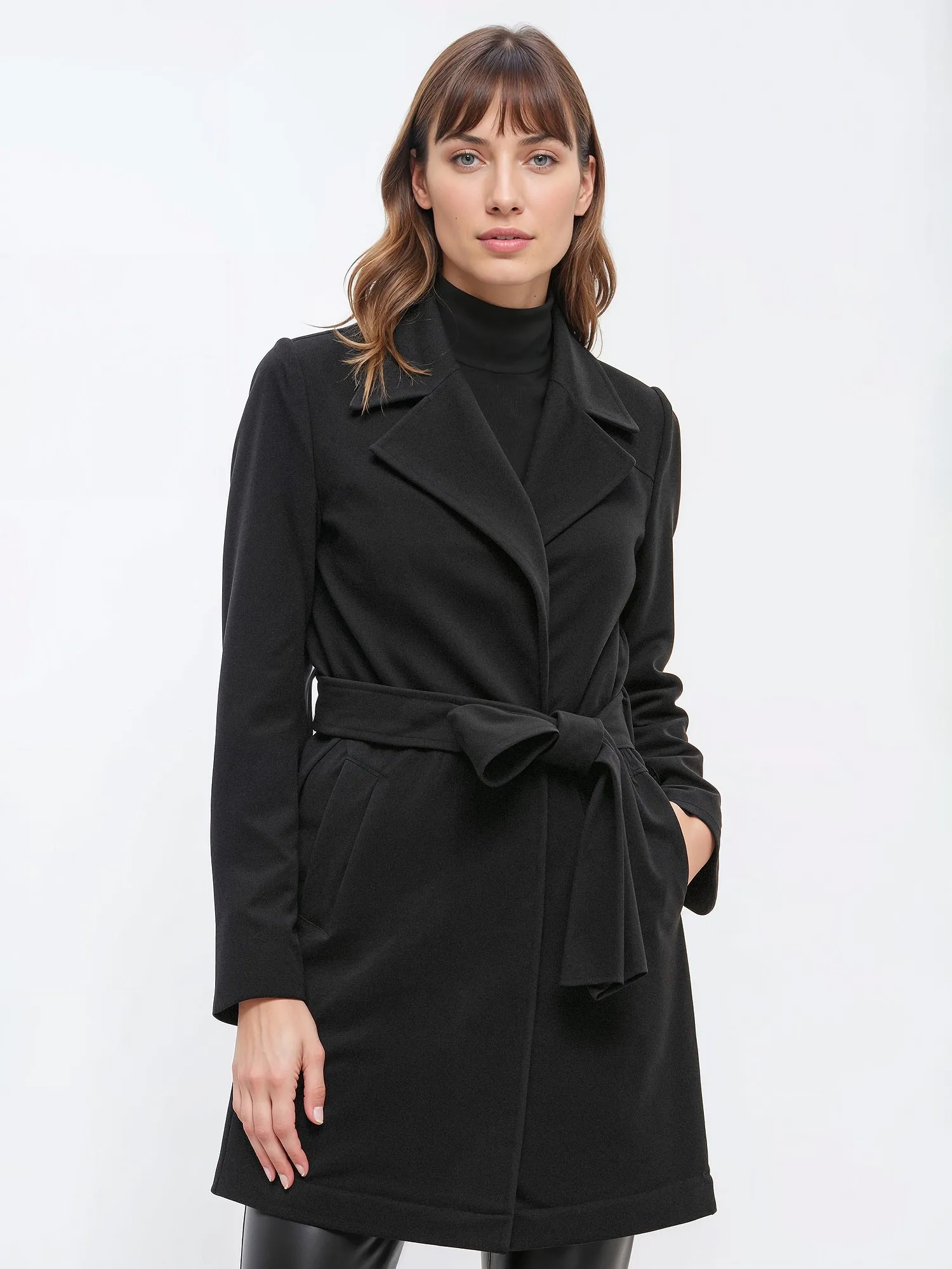 Lapel Collared Tie Waist Coat