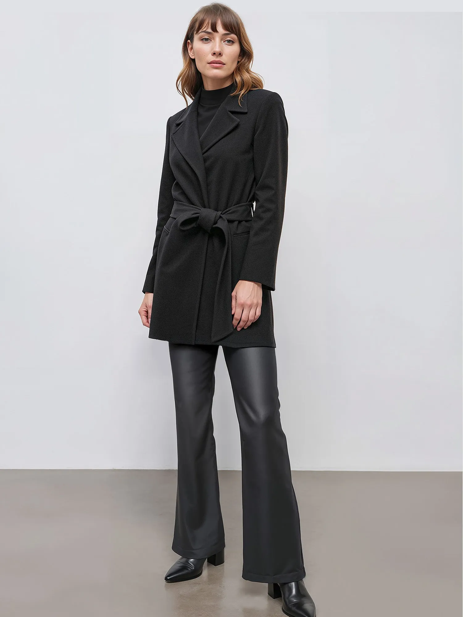 Lapel Collared Tie Waist Coat