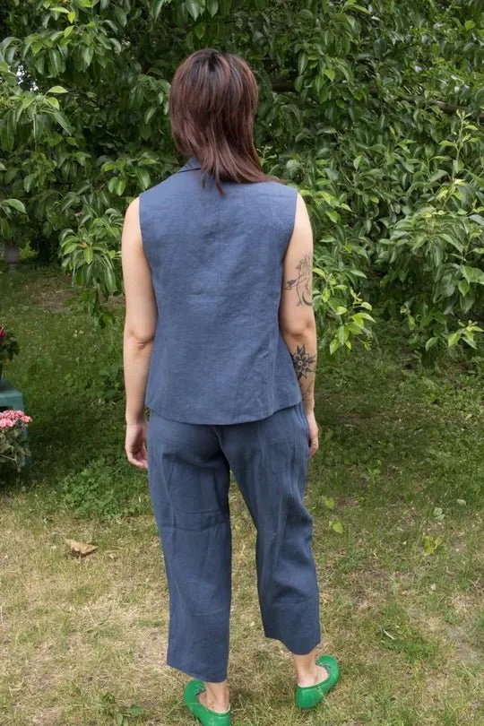 Maternity Doula Pants in Blue by Lepidoptere - Comfortable & Stylish