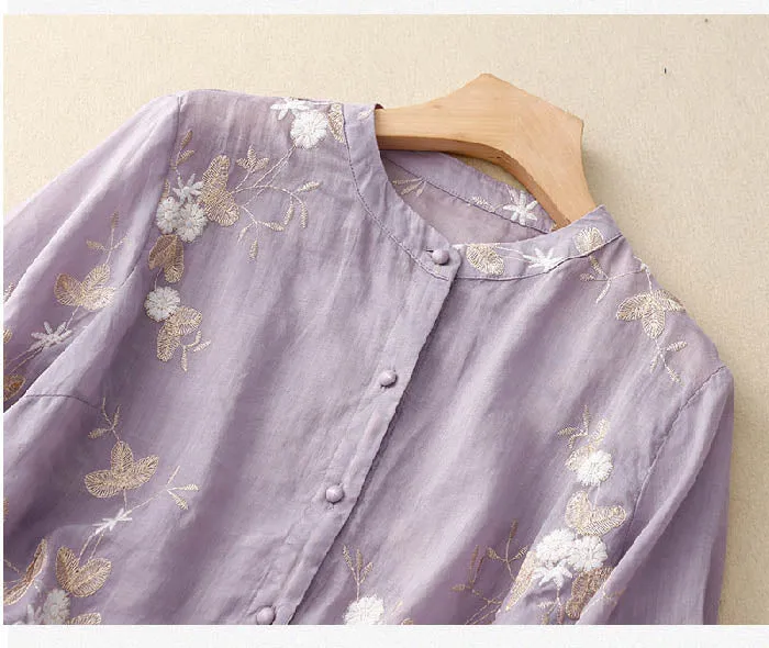 LINA® | FLORAL BLOUSE IN LIGHT FABRIC