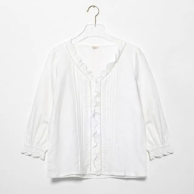 Long Sleeve Ruffles Elegant Chic Blouse