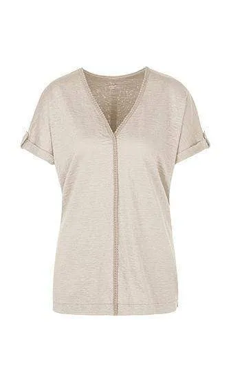 Marc Cain Feminine T-shirt in linen blend NC 48.46 J54 136