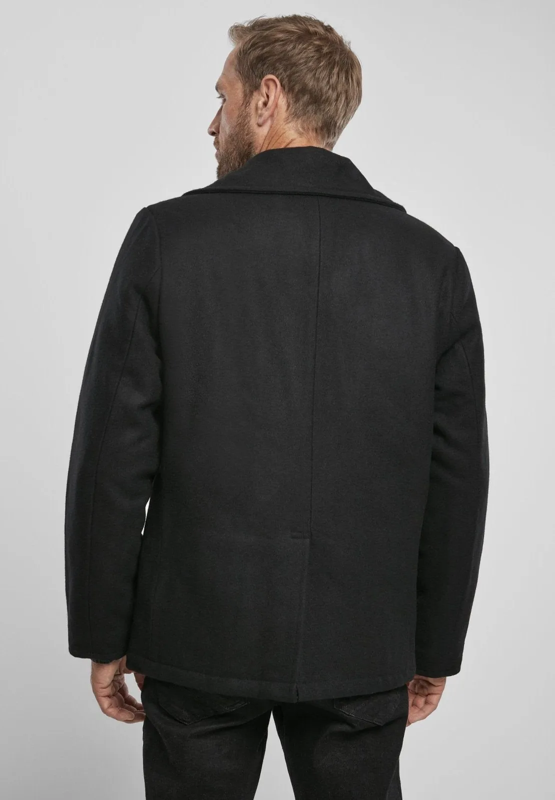 Men's Black Pea Thick Coat