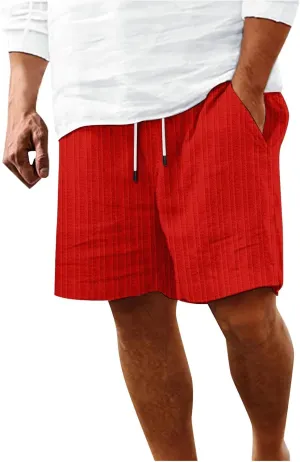 Mens Casual Shorts Slim-Fit Elastic Beach Shorts Gym Basketball Lightweight Classic Regular Activewear Pants