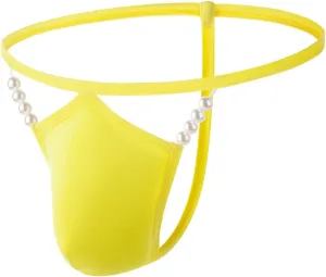 Mens G Strings Lingerie Thongs Underwear Exotic T-Back Low Rise Panties Men Solid Color Bikini Briefs
