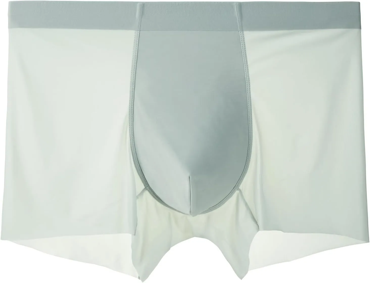 Mens Ice Silk Underwear, Boxer Briefs for Men, Sexy See Through Seamless Trunks Super Thin Bulge Pouch Underpanties