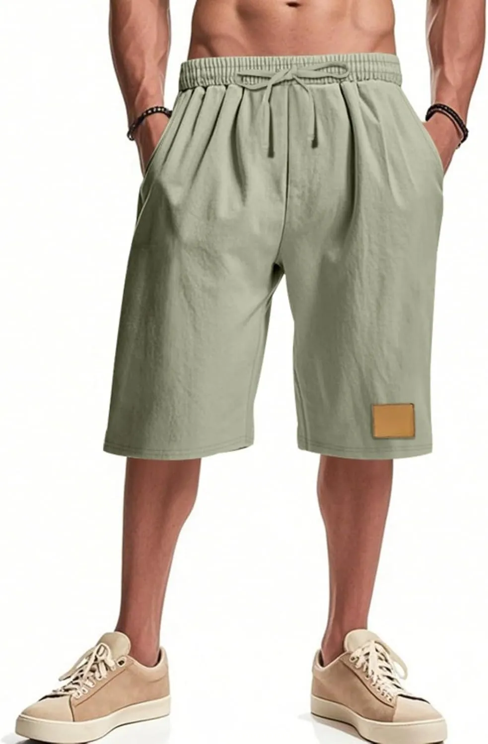 Men's Shorts Casual Classic Fit Drawstring Summer Beach Shorts with Elastic Waist and Pockets 2025