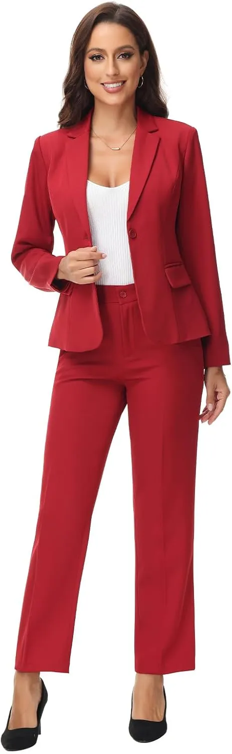 MODFUL Women's 2 Piece Suit Set - Business Pant Suits for Work