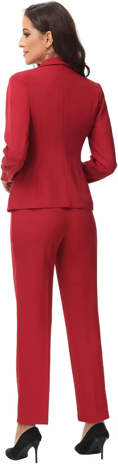 MODFUL Women's 2 Piece Suit Set - Business Pant Suits for Work