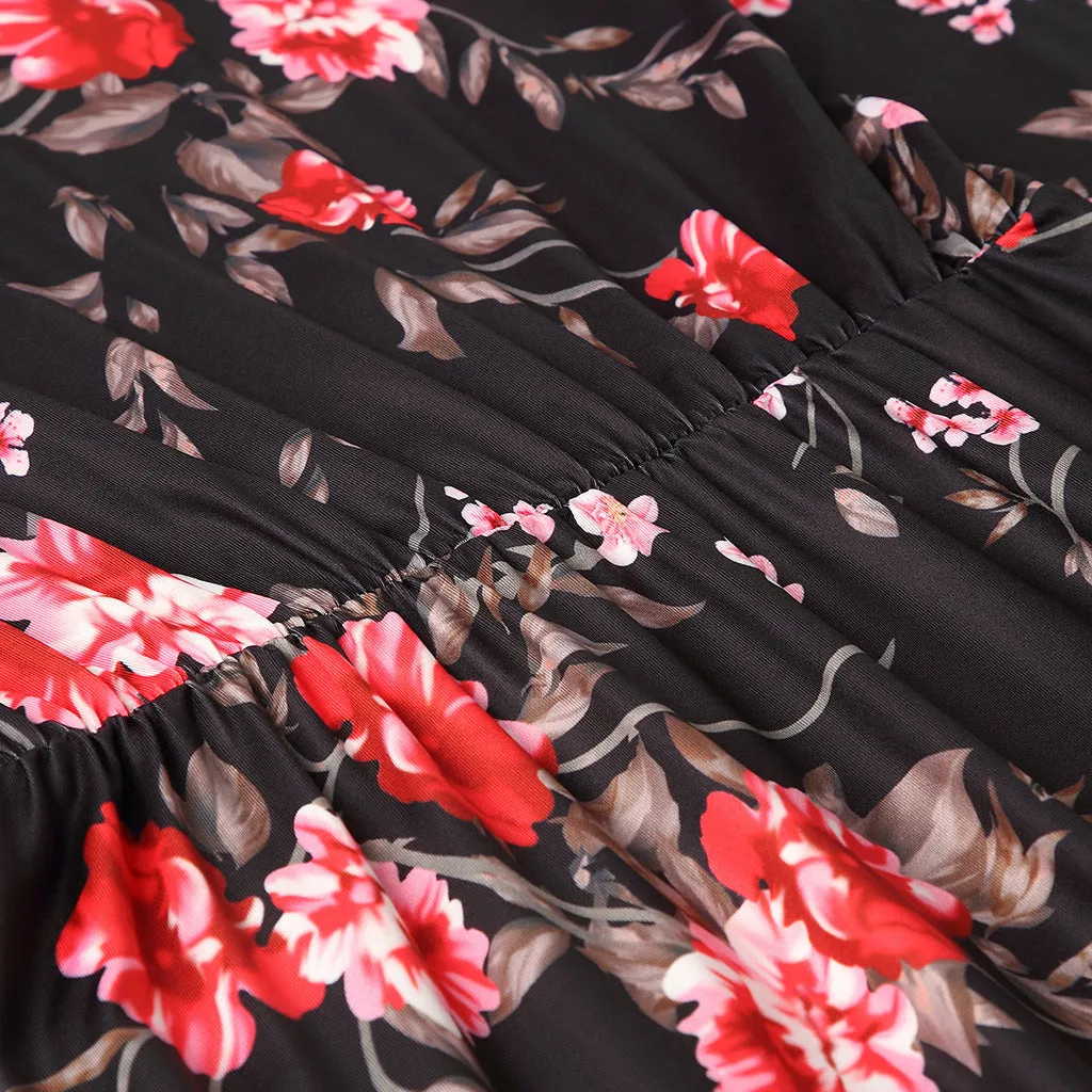 Mommy & Daughter Floral Print Dress
