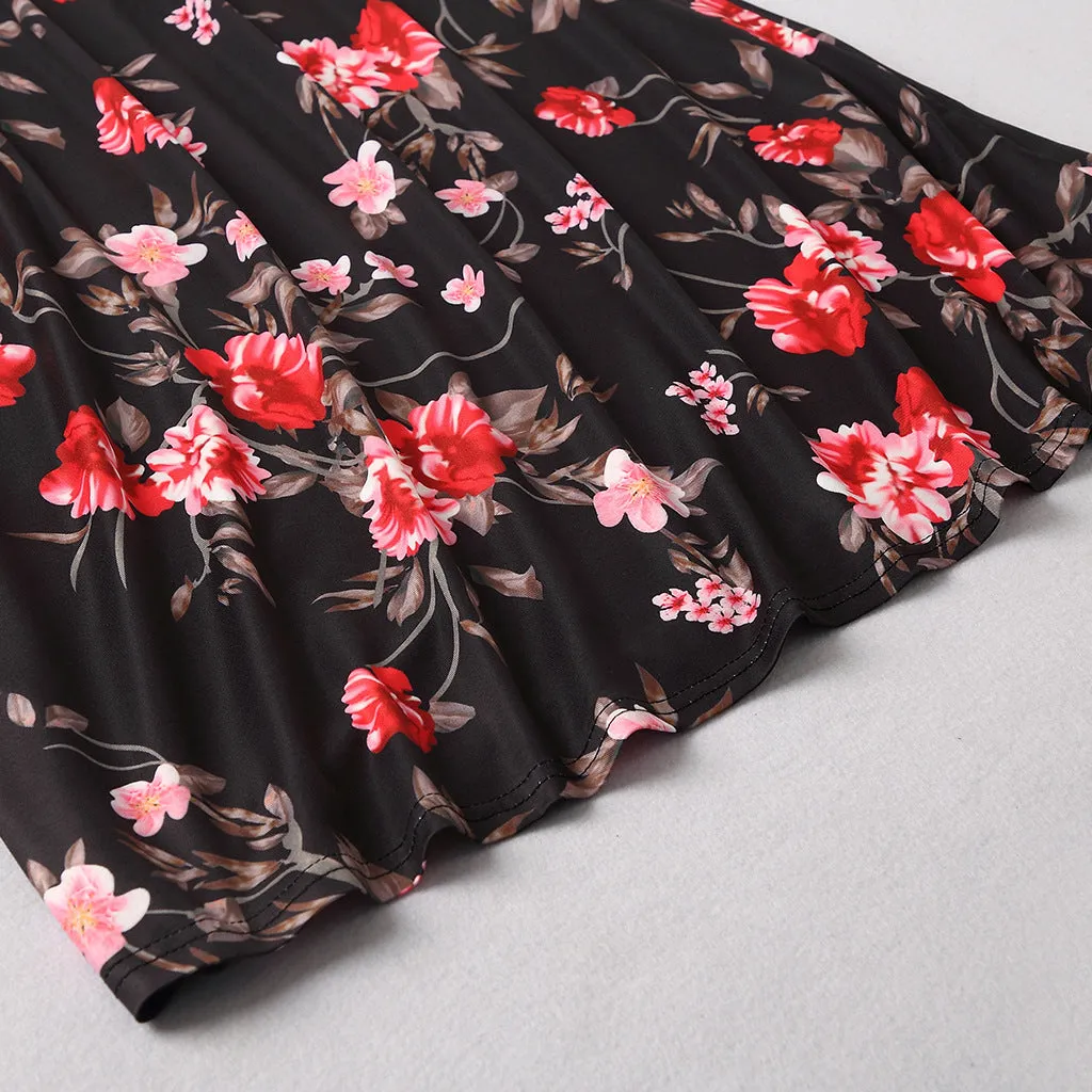 Mommy & Daughter Floral Print Dress