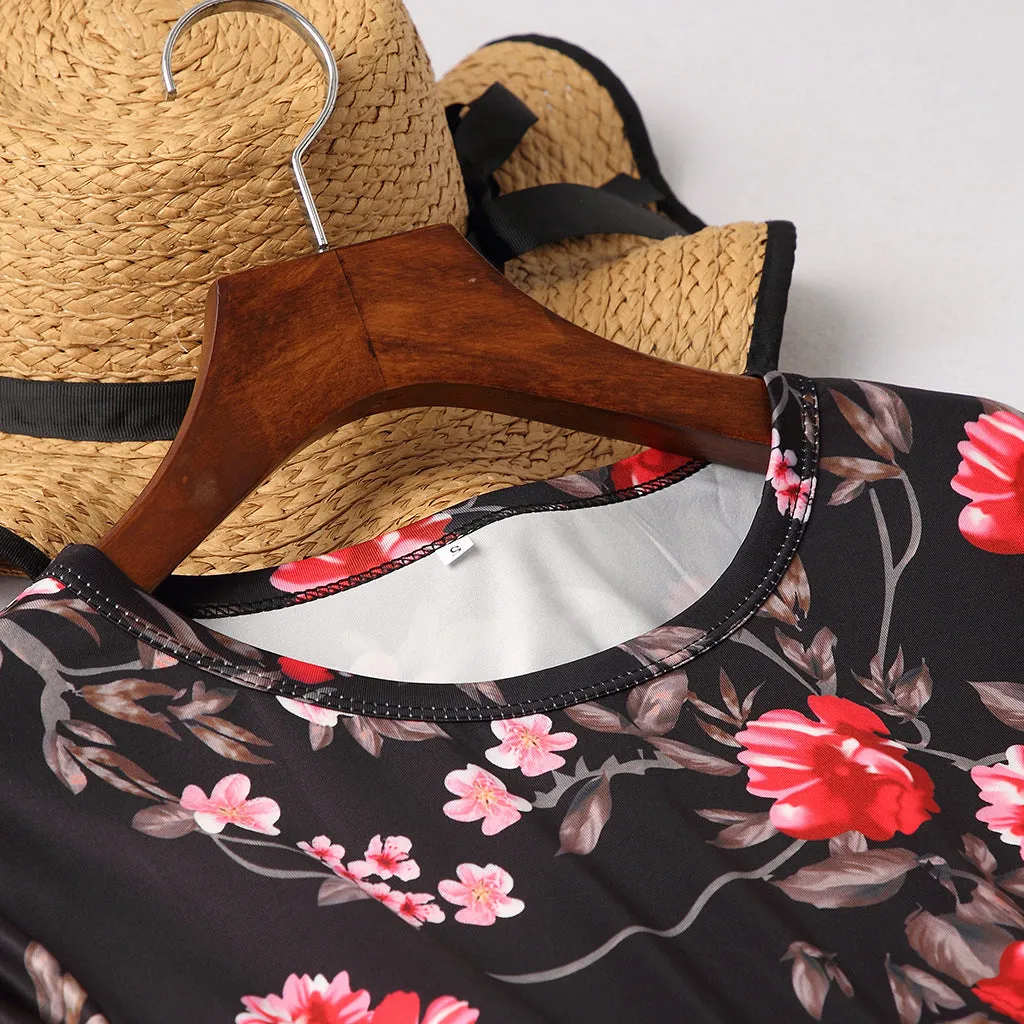 Mommy & Daughter Floral Print Dress