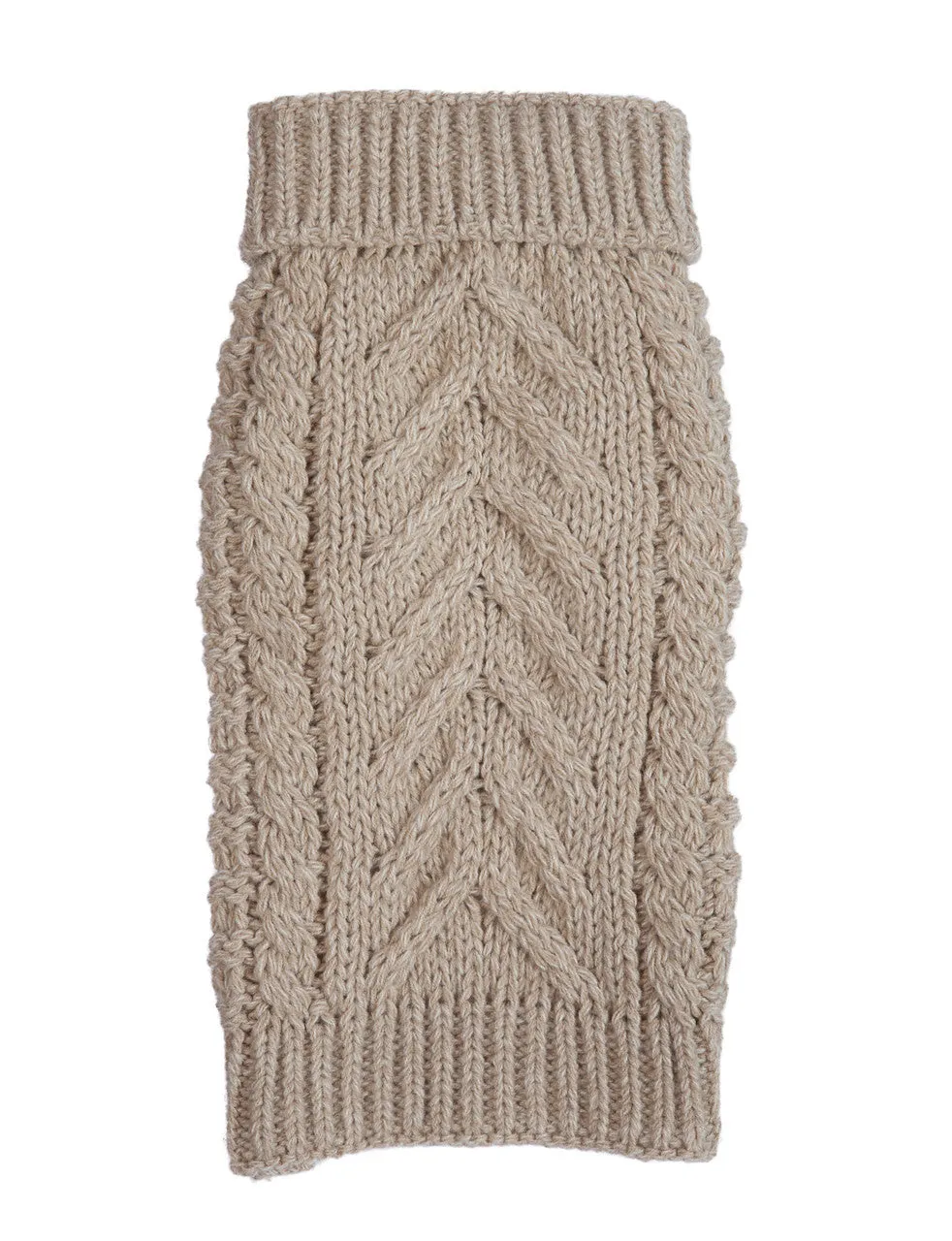OATMEAL SUPER CHUNKY DOG SWEATER