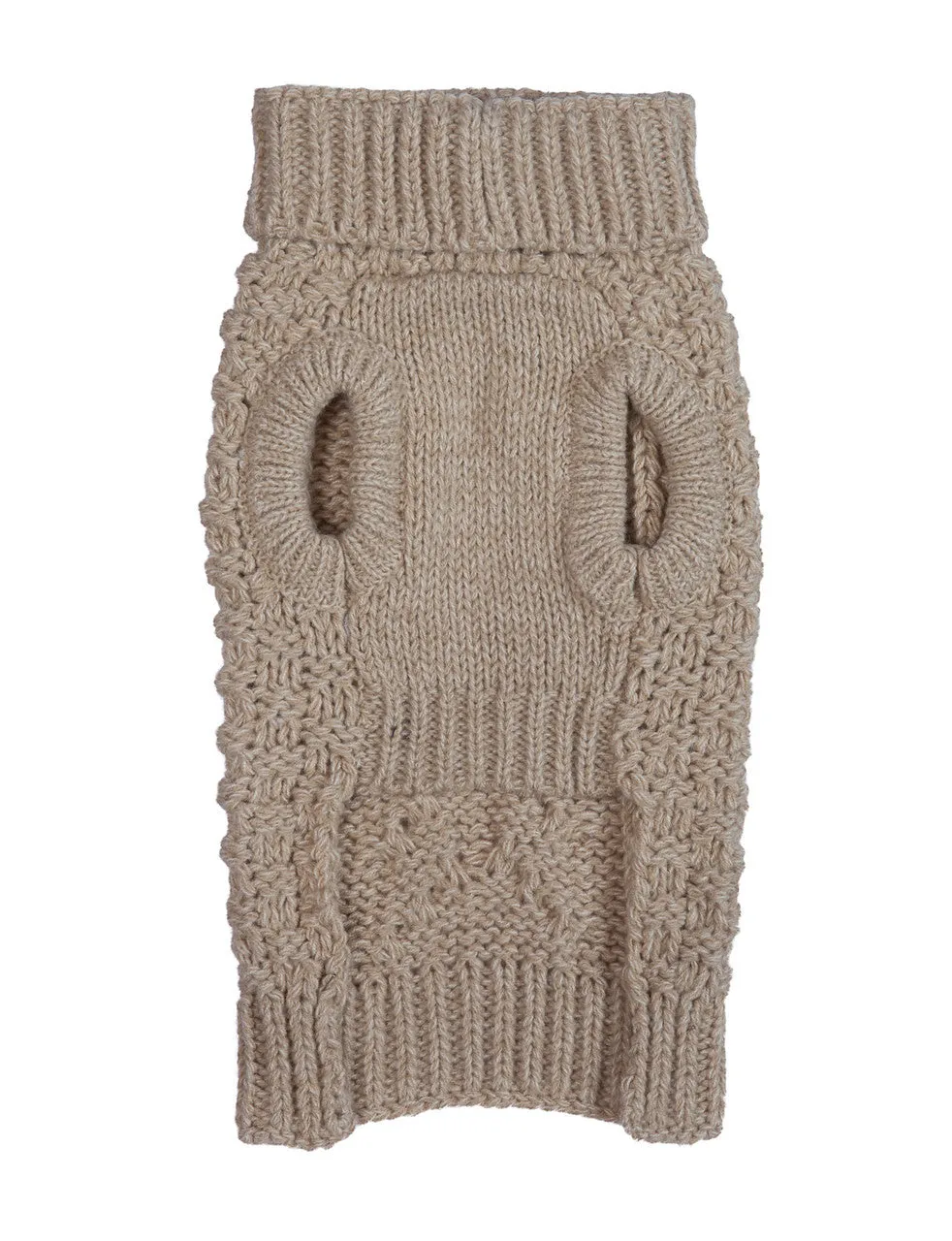 OATMEAL SUPER CHUNKY DOG SWEATER
