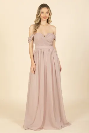 Off Shoulder Chiffon Formal Dress