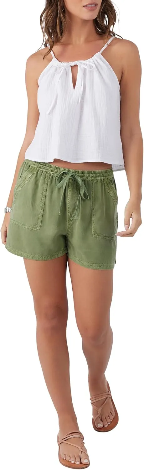 O'NEILL Women's Woven Pull-On Shorts - Comfortable and Casual Lightweight Short for Women with Pockets
