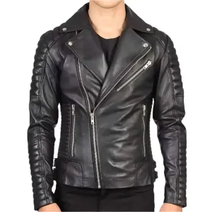 Original Men's Black Leather Jacket - Stylish & Durable Outerwear