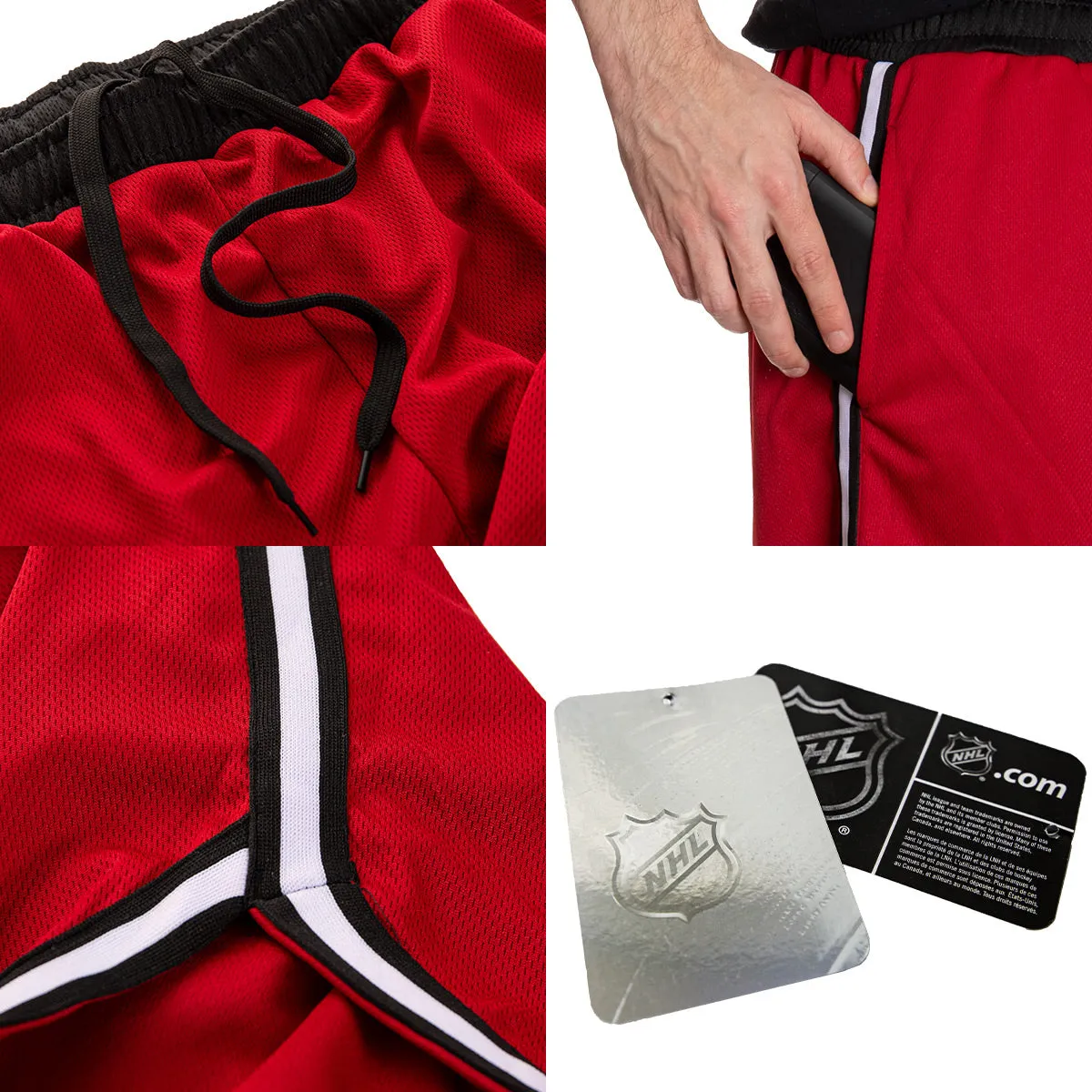 Ottawa Senators Men's 2 Tone Air Mesh Shorts Lined with Pockets