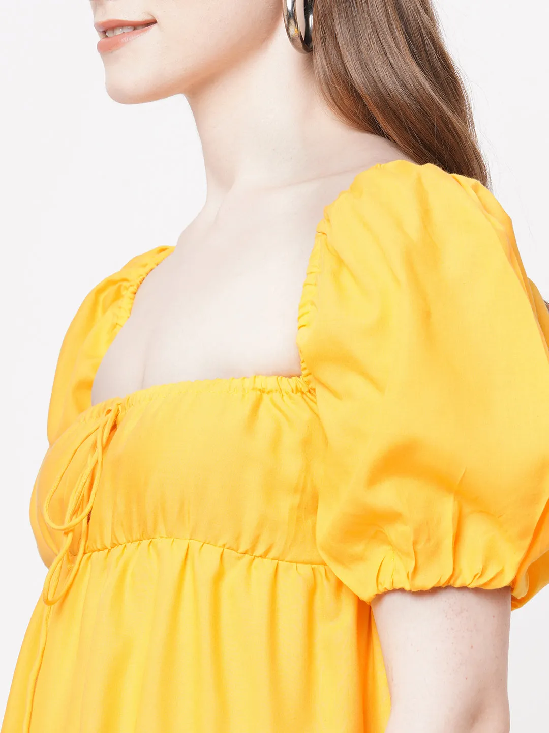 Puff Sleeves Holiday Dress