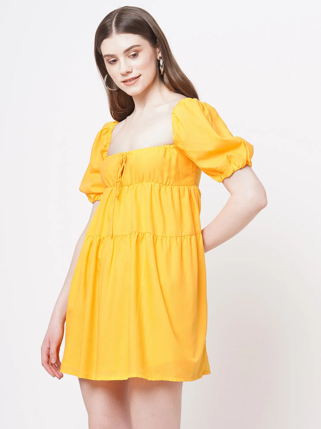 Puff Sleeves Holiday Dress