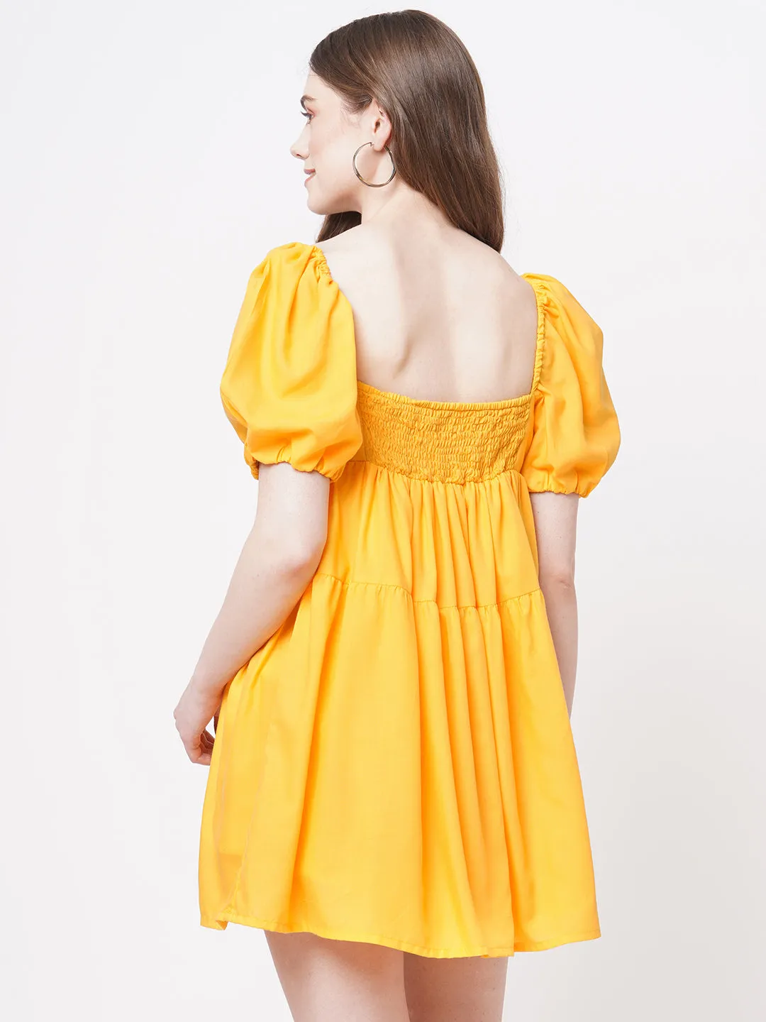 Puff Sleeves Holiday Dress