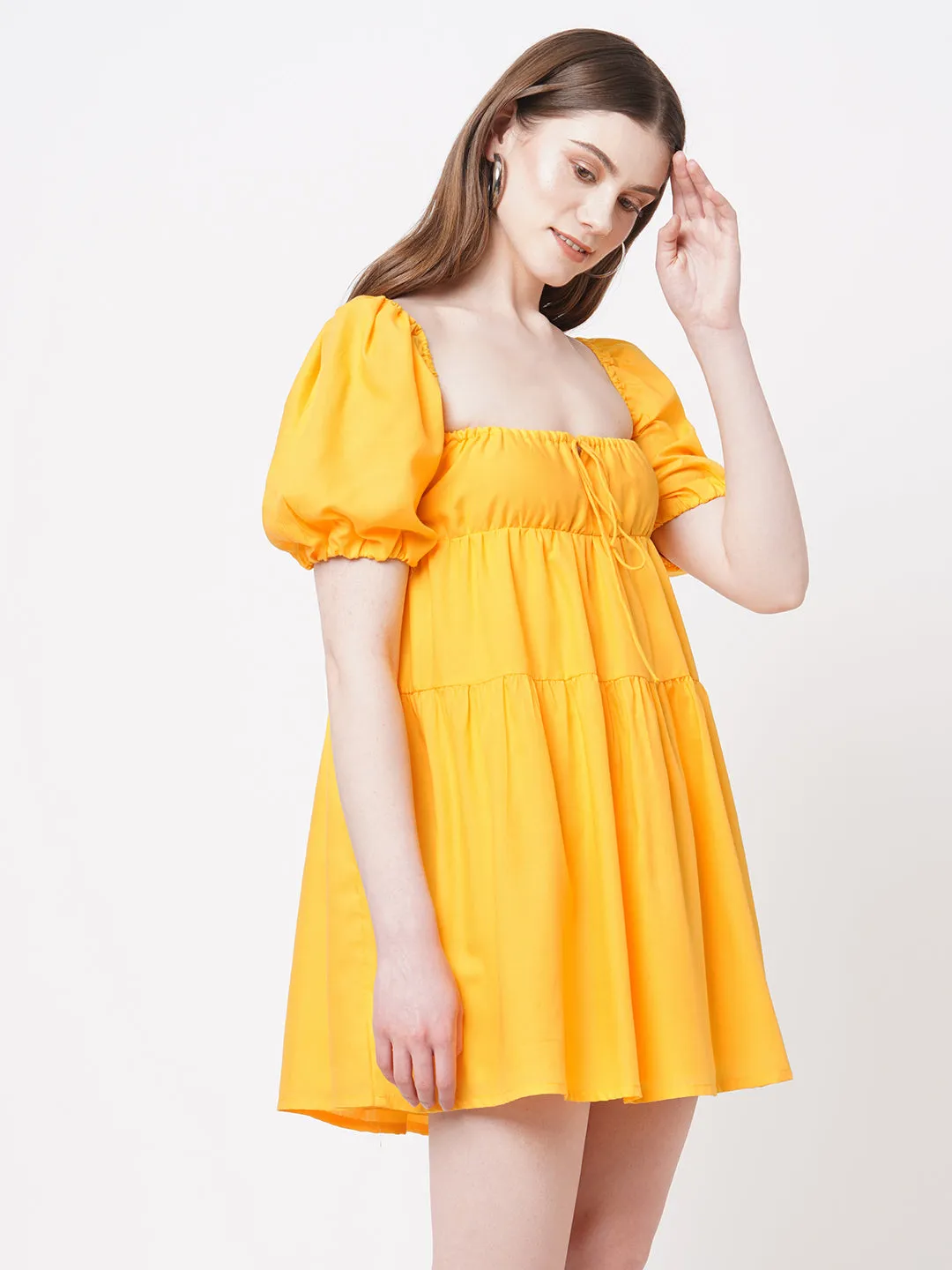 Puff Sleeves Holiday Dress