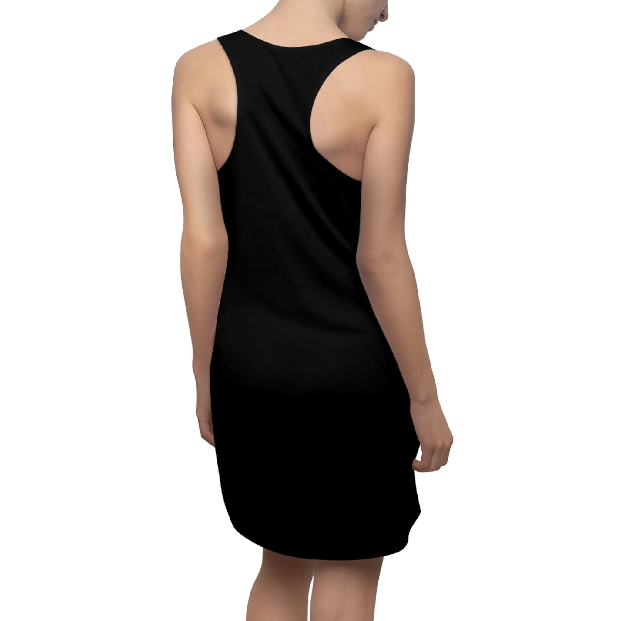 Pulse Puss: A Psychedelic Cat Raver Edition - Women's Cut & Sew Racerback Dress (AOP)