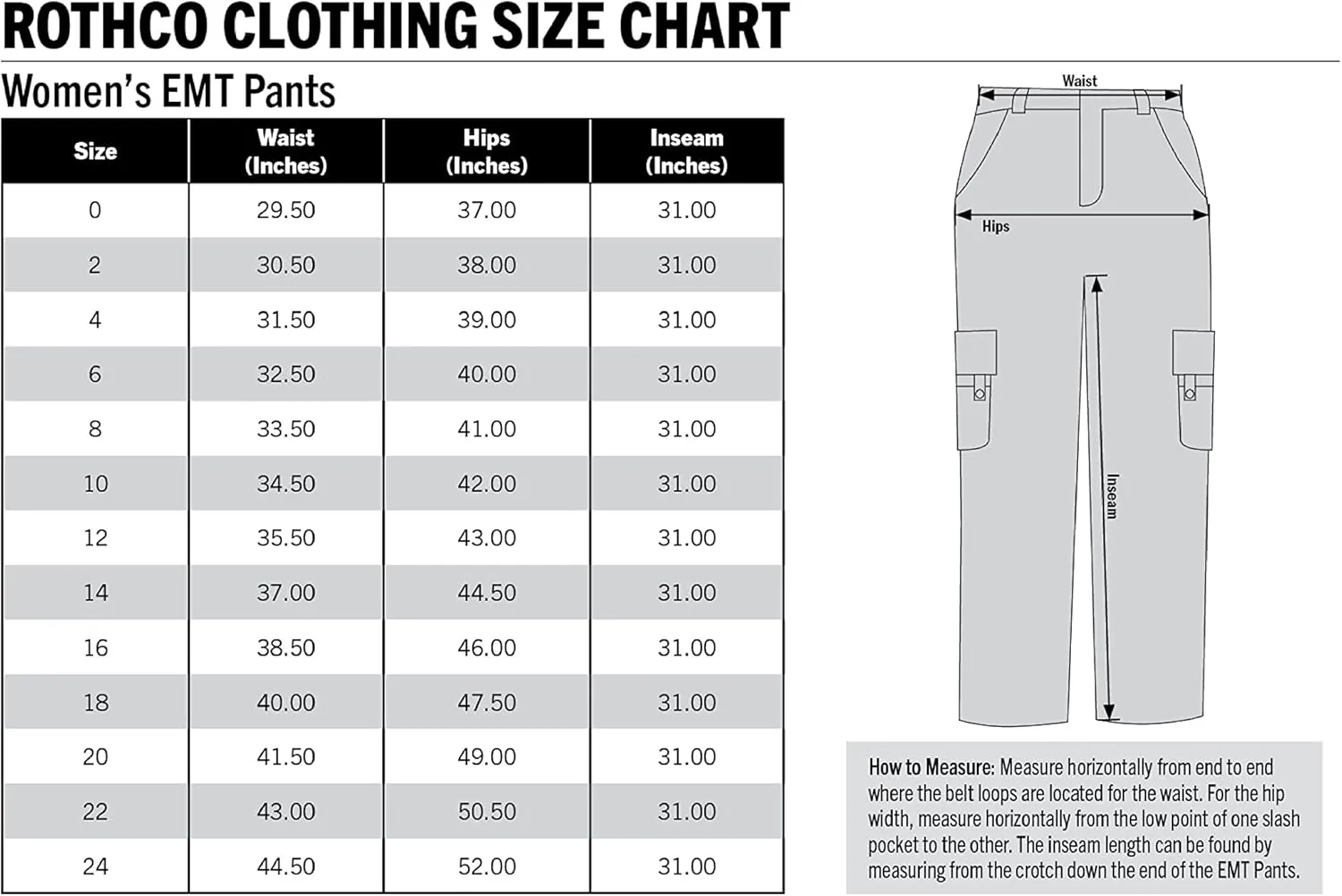 Rothco Women's EMT Pants - Comfortable, Durable, and Designed for First Responders