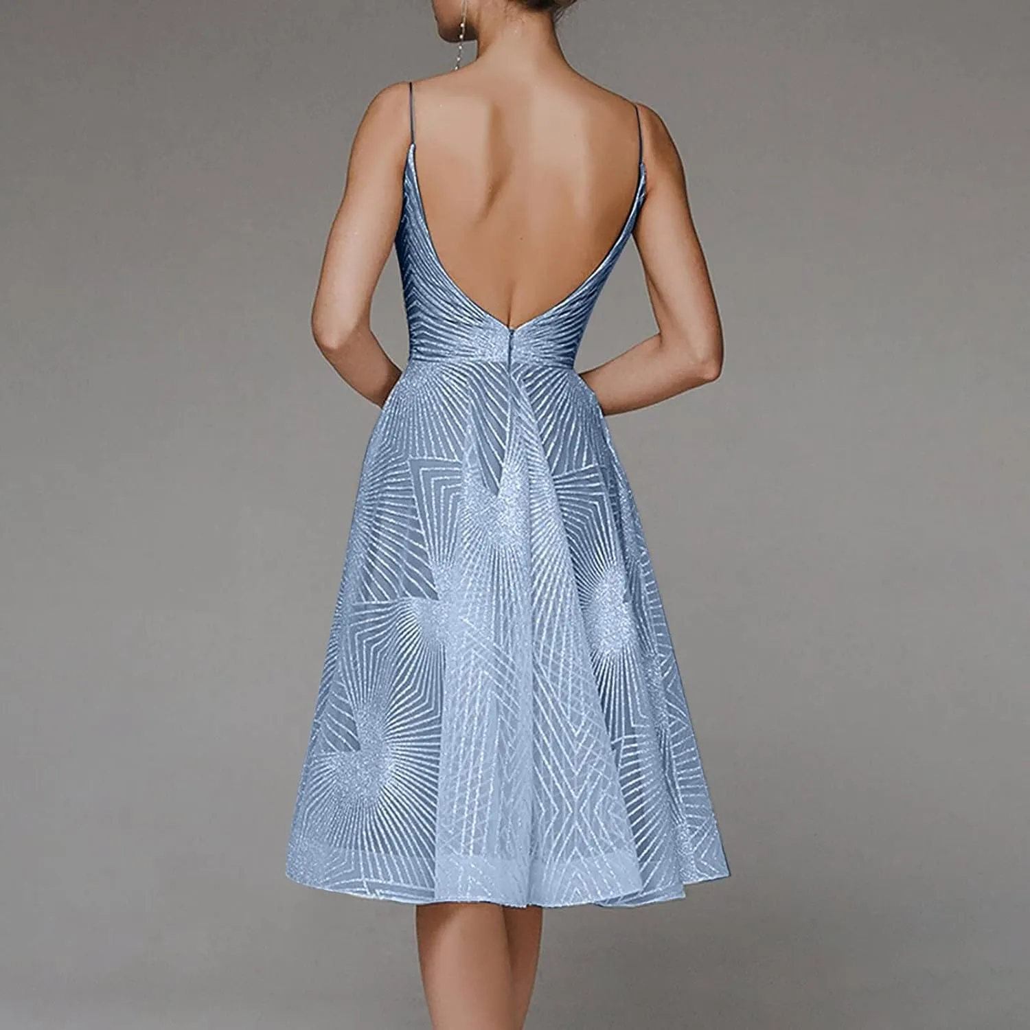 Semi Formal Dresses for Women Evening Party Plus Size Midi Cocktail Elegant Homecoming Prom Dress Summer Beach Dress