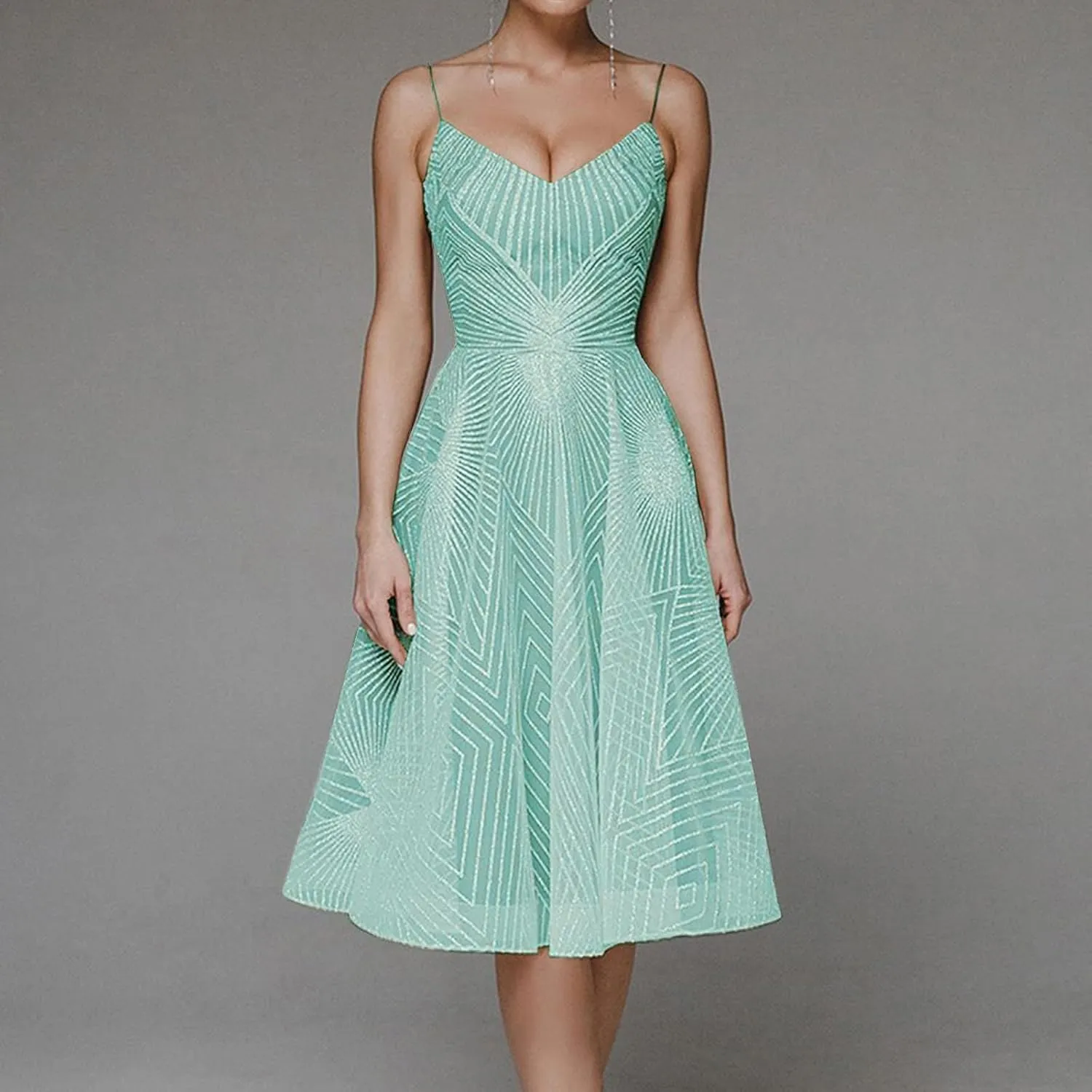 Semi Formal Dresses for Women Evening Party Plus Size Midi Cocktail Elegant Homecoming Prom Dress Summer Beach Dress