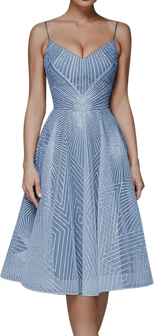 Semi Formal Dresses for Women Evening Party Plus Size Midi Cocktail Elegant Homecoming Prom Dress Summer Beach Dress