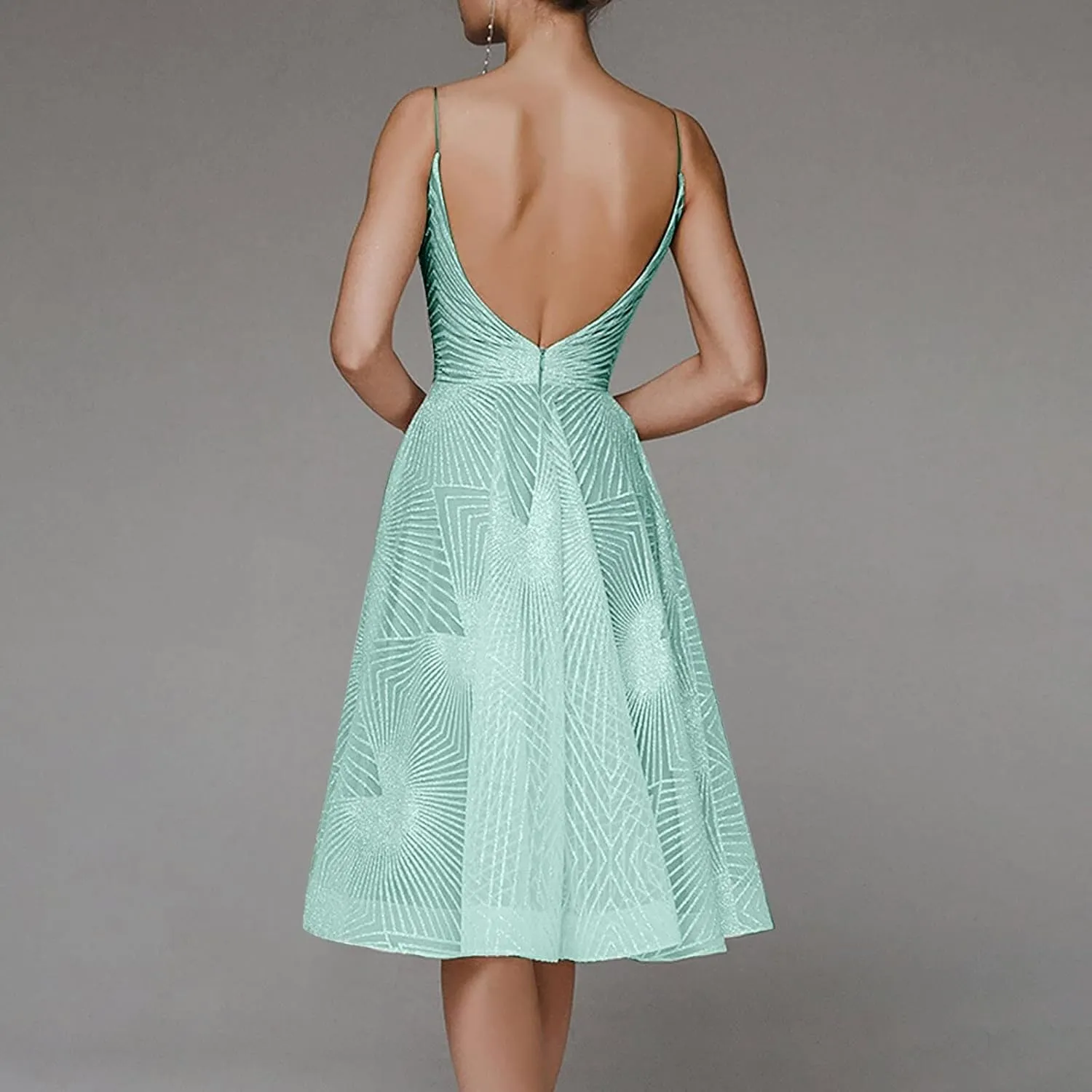 Semi Formal Dresses for Women Evening Party Plus Size Midi Cocktail Elegant Homecoming Prom Dress Summer Beach Dress