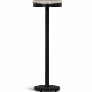 Shay Marble Drink Table, Black