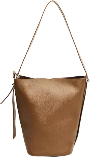 Shoulder HandbagRetro Large Capacity Shoulder Bag for Women and Girls Fashionable and Stylish PU Leather Bucket Bags Underarm Purse