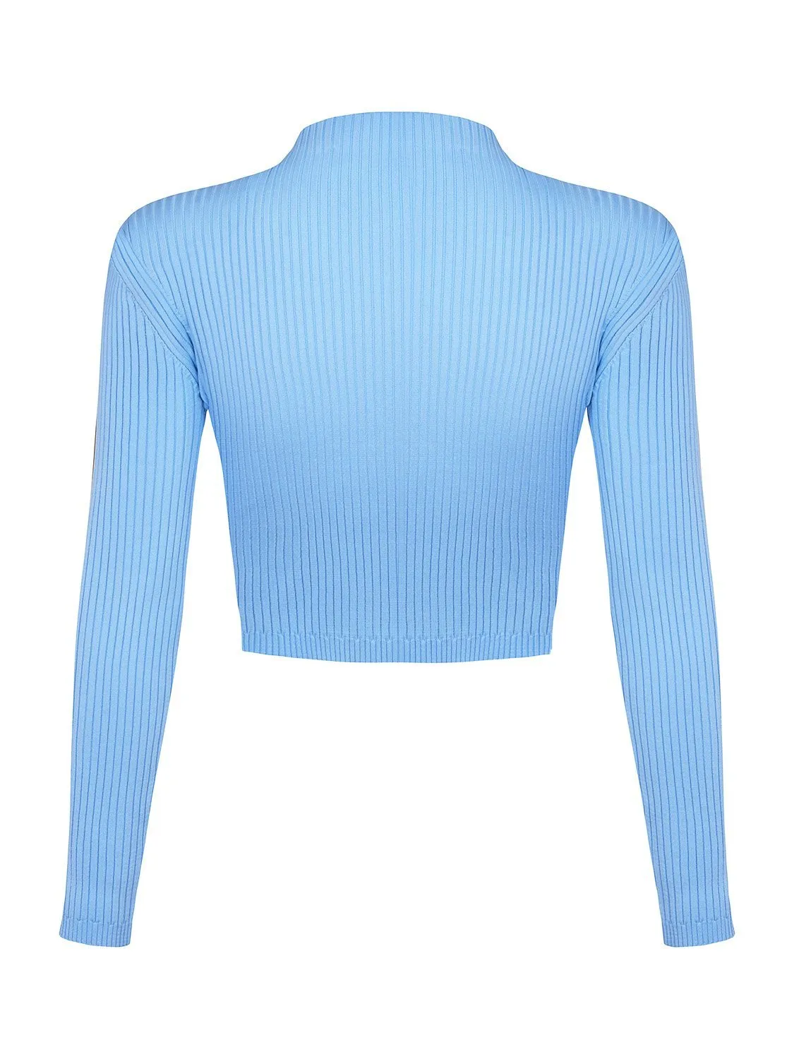 Shoulder Pad Knit Crop Top