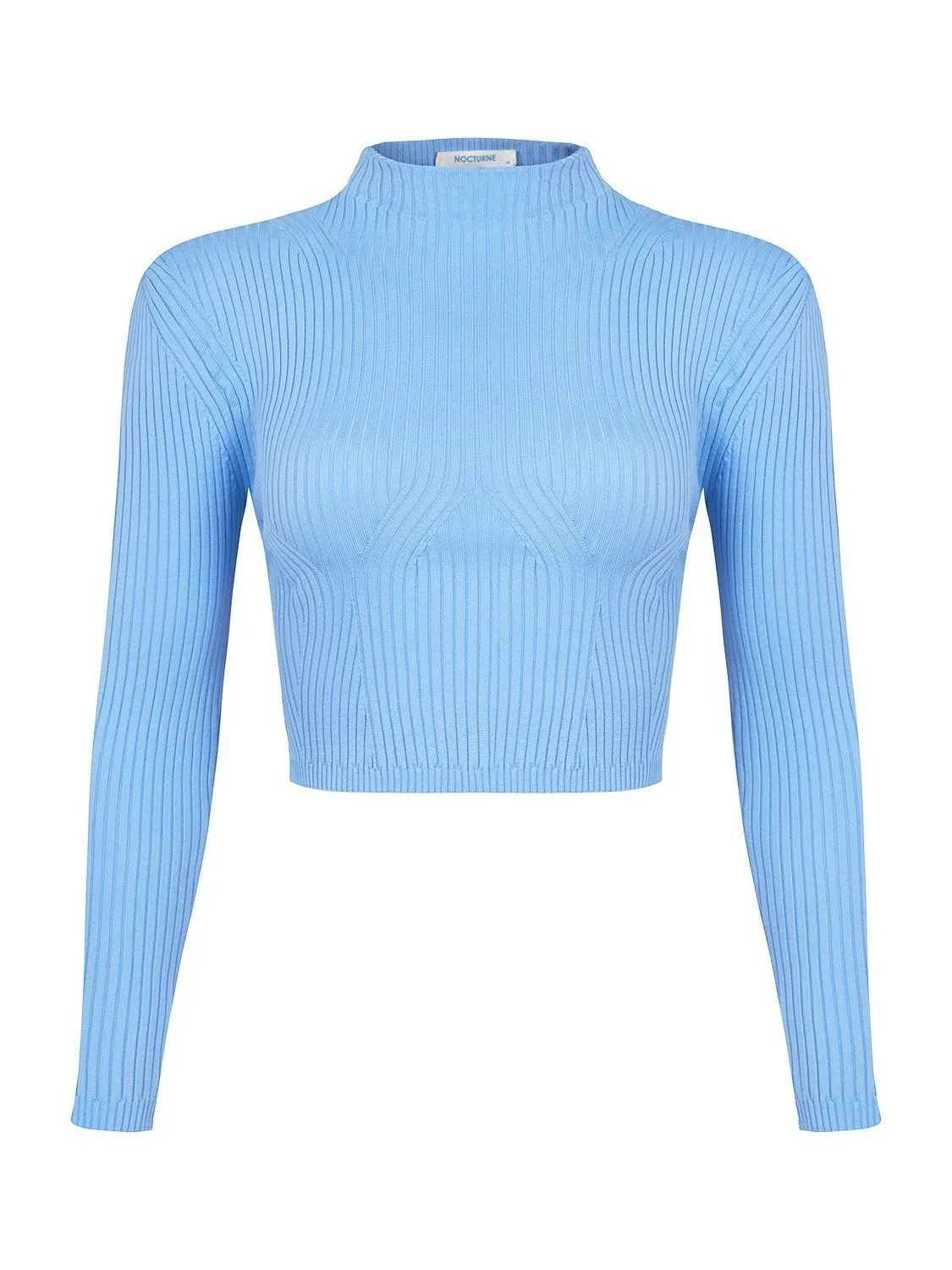 Shoulder Pad Knit Crop Top