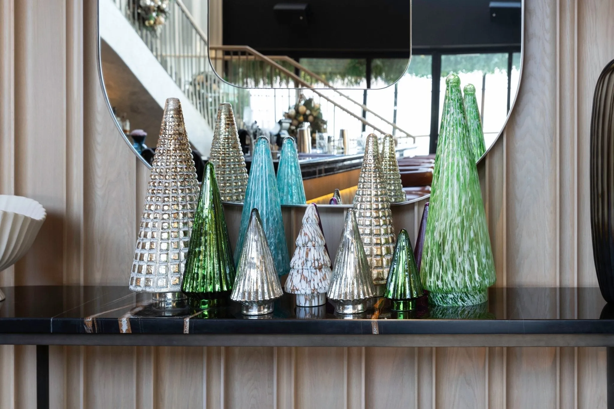 Silver Glass Christmas Tree Tabletop