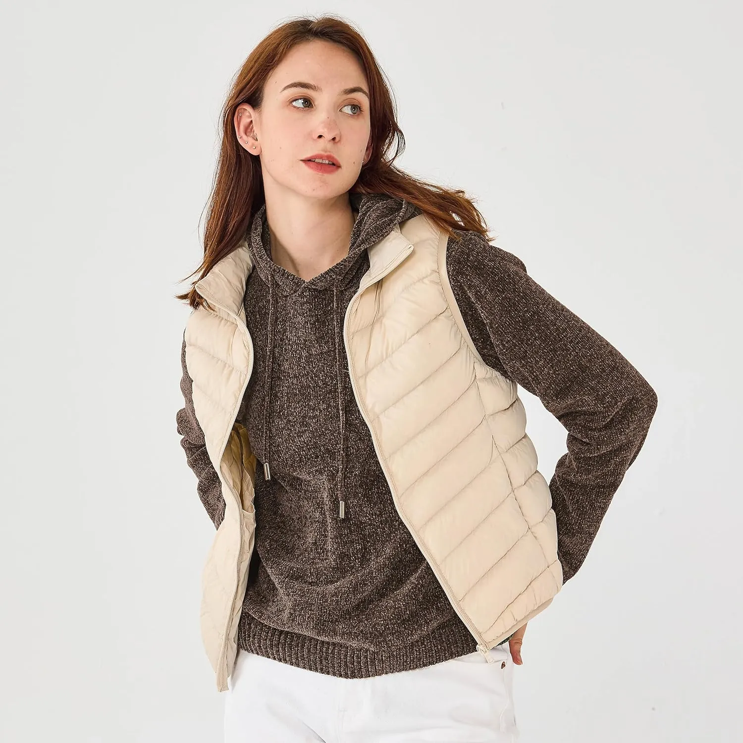 Simple&Opulence Women's Chenille Sweater Drawstring Hooded Long Sleeve Pullover Ribbed Cuff Hem Jumper Tops