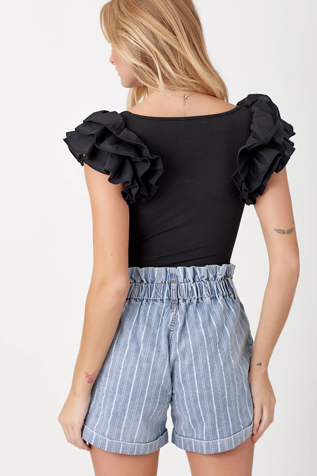 Simply Elegant Bodysuit - Black
