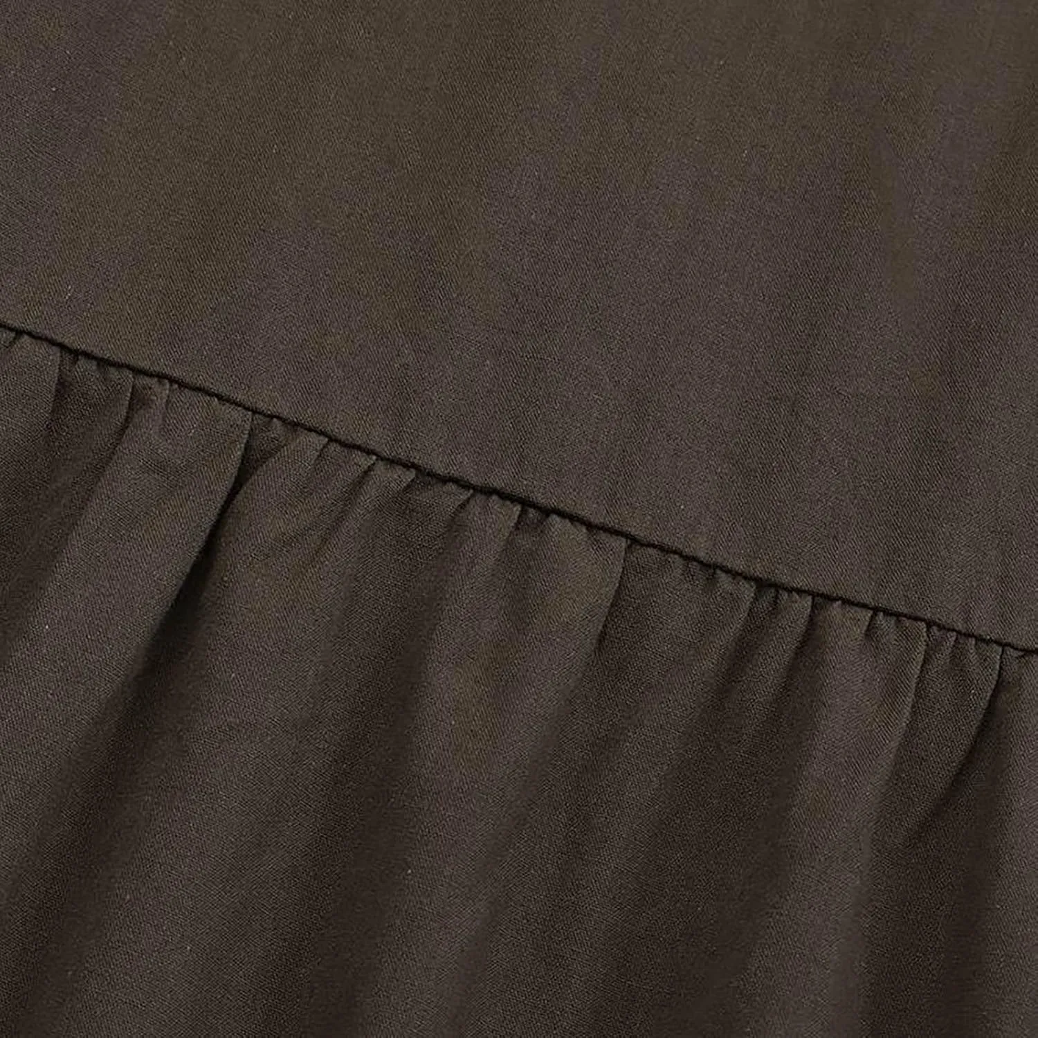 Skirted Toilet Women's Spring/Summer Casual High Waist Linen Solid Pleated Loose Swing Half Length Skirt Skirt