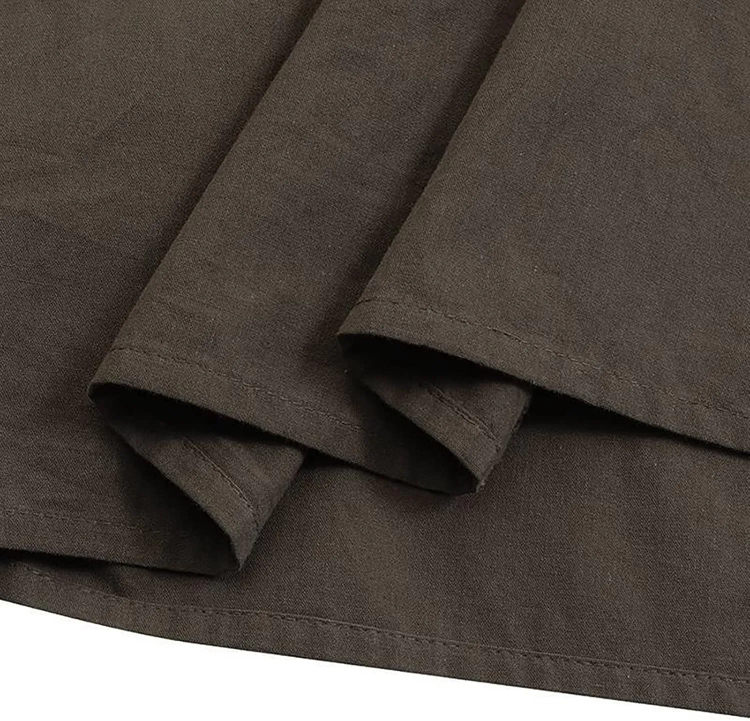 Skirted Toilet Women's Spring/Summer Casual High Waist Linen Solid Pleated Loose Swing Half Length Skirt Skirt