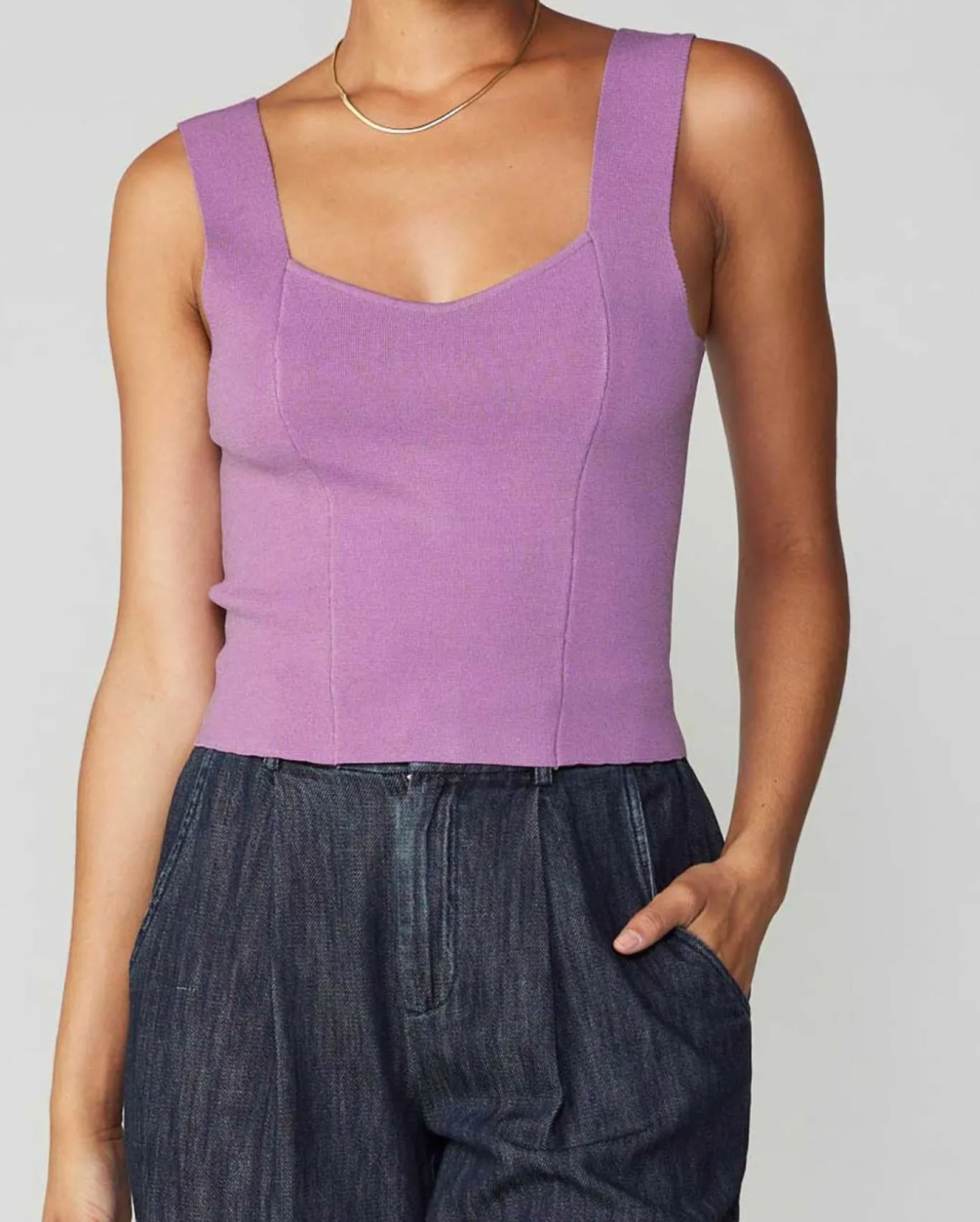 Sleeveless Sweater Tank Top