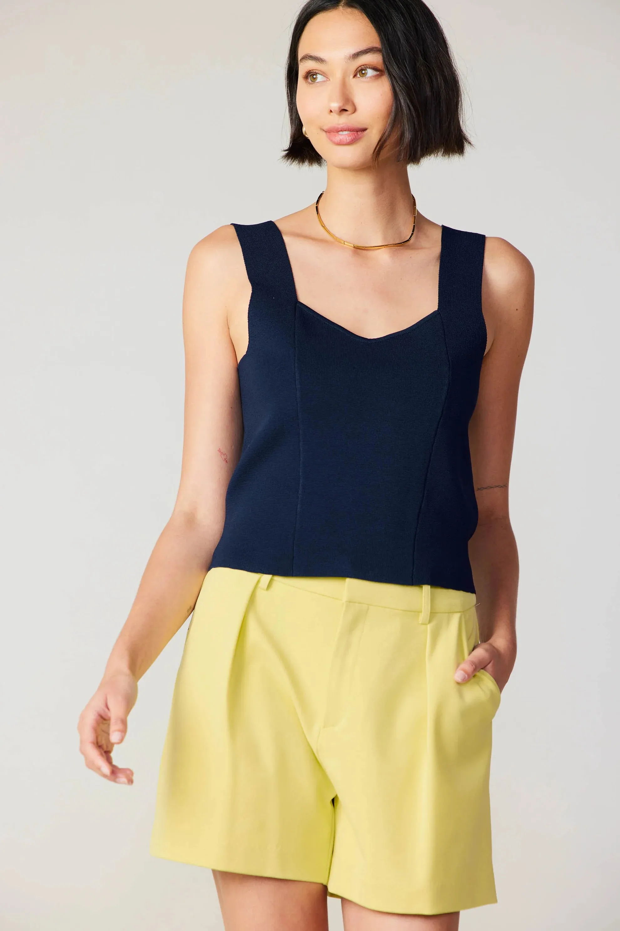 Sleeveless Sweater Tank Top