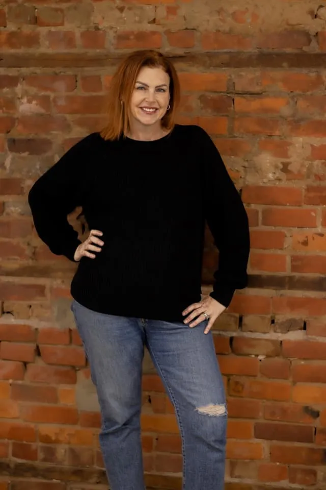 The Staple-Ladies BLACK Chunky Knit Bamboo Sweater by Hanlyn Collective